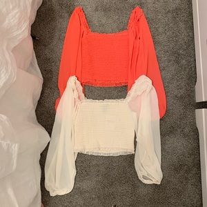 forever 21 cropped tops (price is for both)